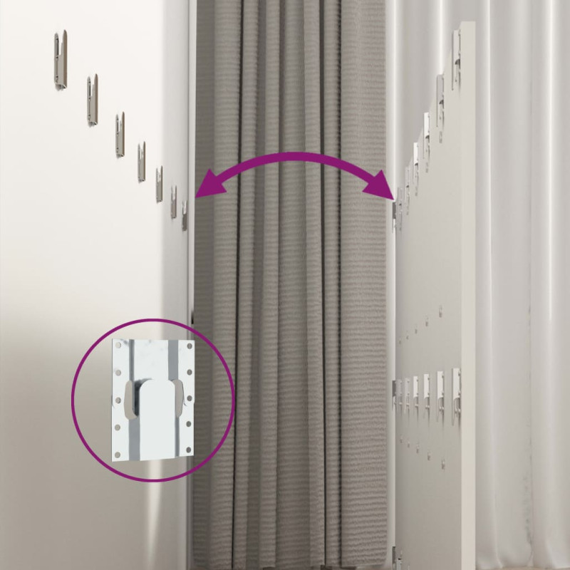 Zagłówek łóżka, ścienny, biały, 240x1,5x80 cm