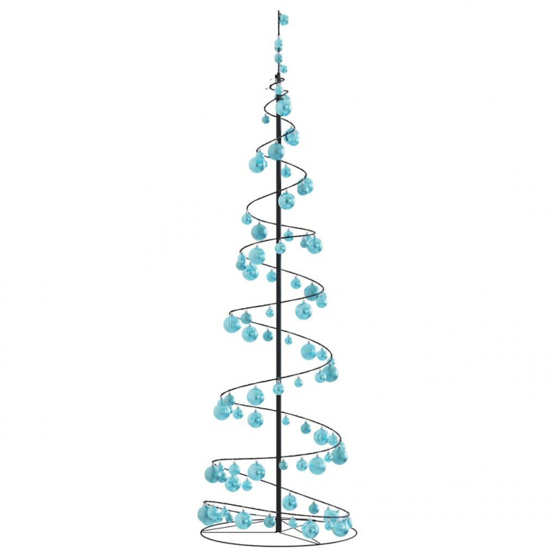 Stożkowa choinka z lampek z bombkami, 120 LED, 180 cm