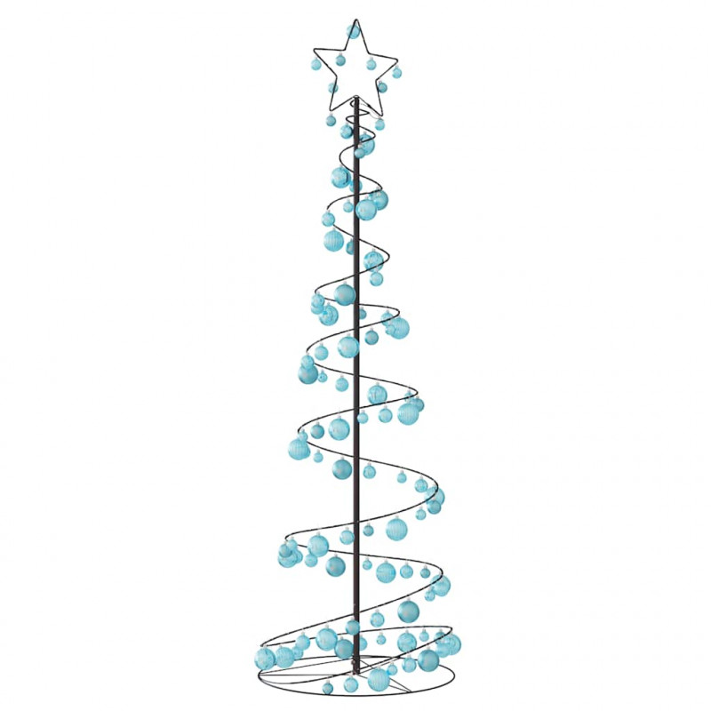 Stożkowa choinka z lampek z bombkami, 120 LED, 180 cm