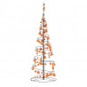 Stożkowa choinka z lampek z bombkami, 100 LED, 150 cm