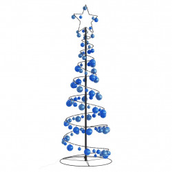 Stożkowa choinka z lampek z bombkami, 100 LED, 150 cm