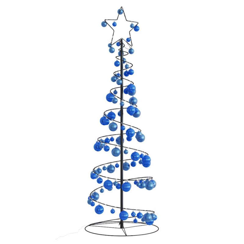 Stożkowa choinka z lampek z bombkami, 100 LED, 150 cm