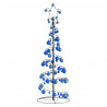 Stożkowa choinka z lampek z bombkami, 100 LED, 150 cm