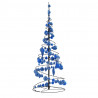 Stożkowa choinka z lampek z bombkami, 80 LED, 120 cm