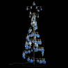 Stożkowa choinka z lampek z bombkami, 80 LED, 120 cm