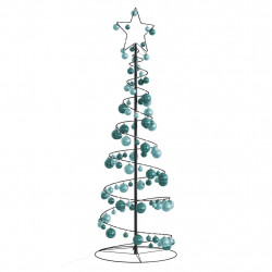 Stożkowa choinka z lampek z bombkami, 100 LED, 150 cm