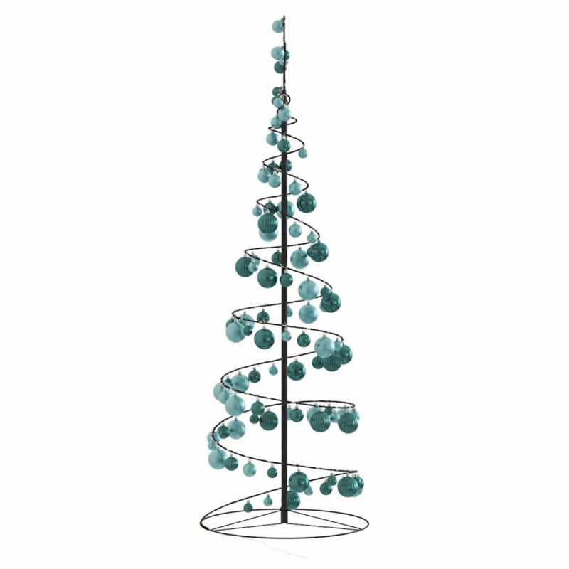 Stożkowa choinka z lampek z bombkami, 100 LED, 150 cm