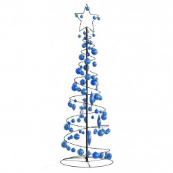 Stożkowa choinka z lampek z bombkami, 100 LED, 150 cm