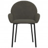 Krzesła stołowe, 2 szt., ciemnoszare, aksamitne