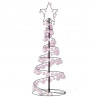 Stożkowa choinka z lampek z bombkami, 80 LED, 120 cm
