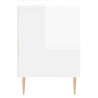 Szafka pod TV, wysoki połysk, biała, 150x30x44,5 cm