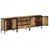 Szafki, 3 szt., 70x35x70 cm, lite surowe drewno mango