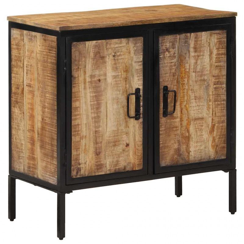 Szafki, 3 szt., 70x35x70 cm, lite surowe drewno mango