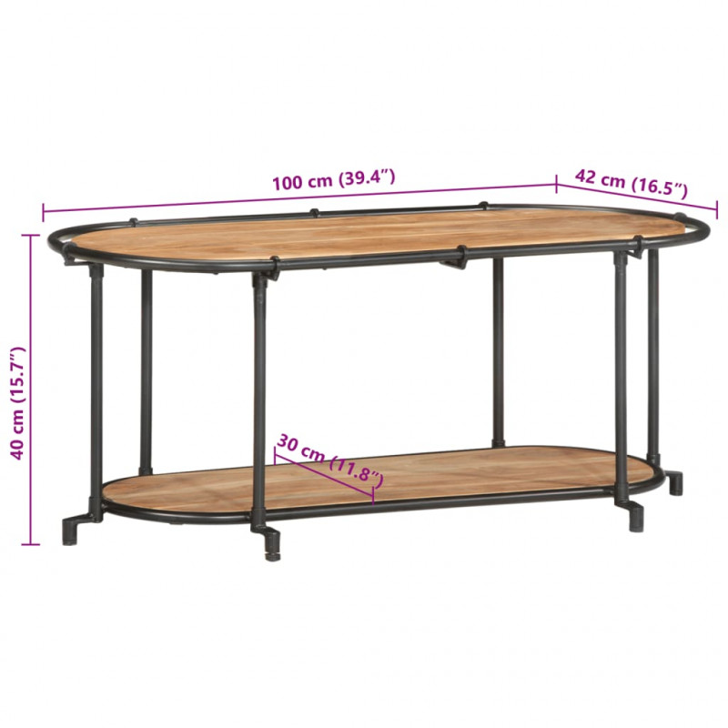 Szafka pod telewizor, 100x42x40 cm, lite drewno akacjowe