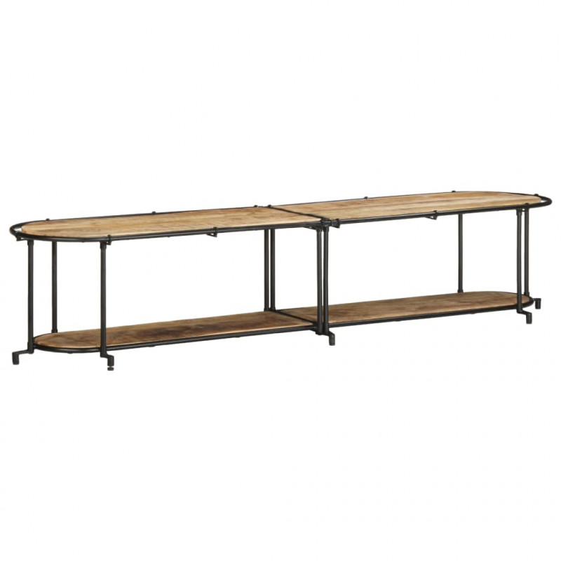 Szafka pod TV, 200x42x40 cm, lite surowe drewno mango