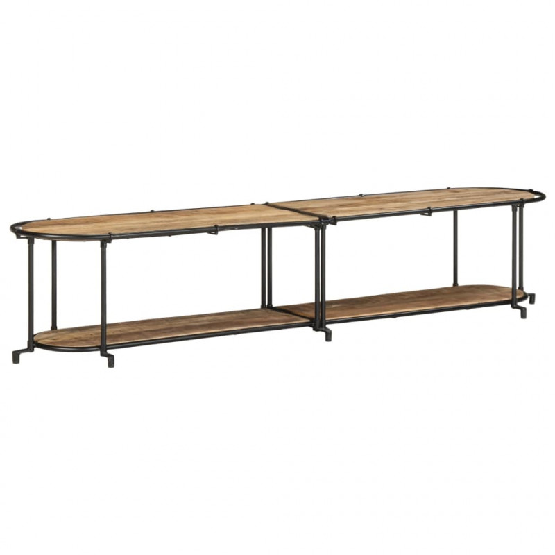Szafka pod TV, 200x42x40 cm, lite surowe drewno mango