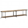 Szafka pod TV, 200x42x40 cm, lite surowe drewno mango