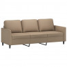 4-osobowa sofa z poduszkami, cappuccino, sztuczna skóra