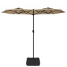 Podwójny parasol ogrodowy, taupe, 316x240 cm