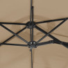 Podwójny parasol ogrodowy, taupe, 316x240 cm