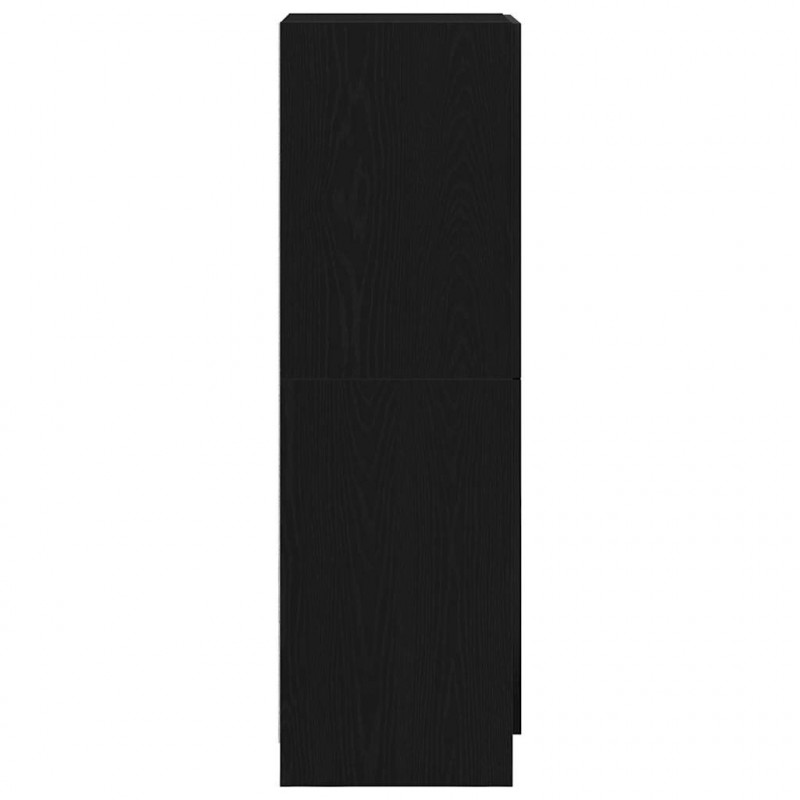 Szafka kuchenna, czarna 38x41,5x131,5cm materiał drewnopochodny