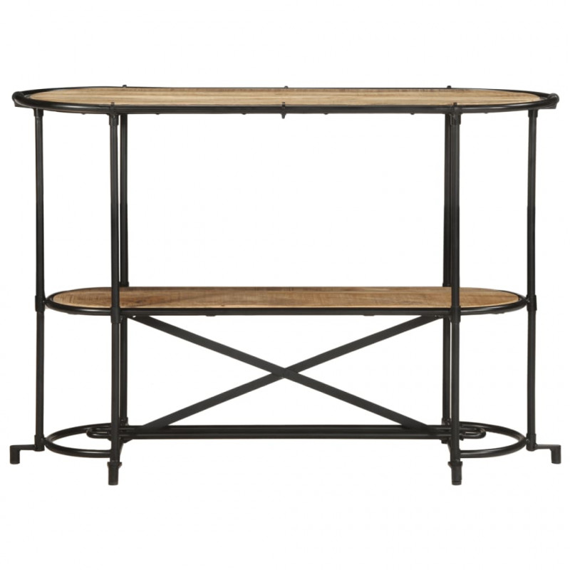 Stolik konsolowy, 110x42x76 cm, lite surowe drewno mango
