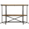 Stolik konsolowy, 110x42x76 cm, lite surowe drewno mango