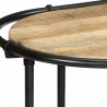 Stolik konsolowy, 110x42x76 cm, lite surowe drewno mango