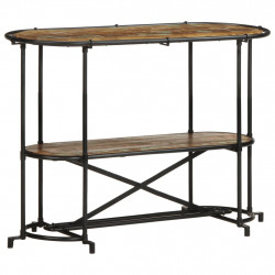 Stolik konsolowy, 110x42x76 cm, lite drewno z odzysku