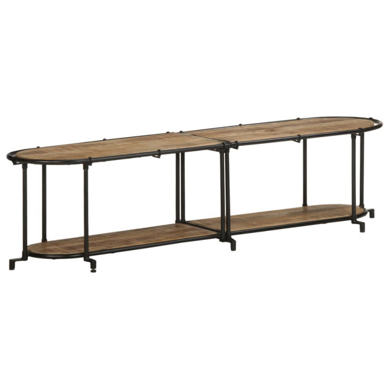Szafka pod TV, 160x42x40 cm, lite surowe drewno mango