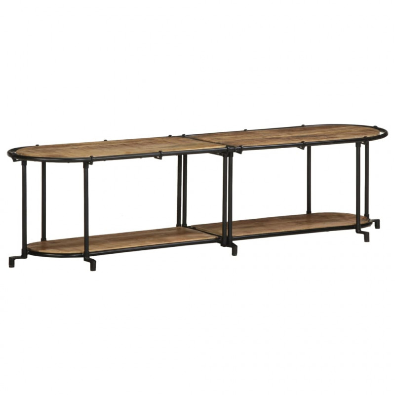 Szafka pod TV, 160x42x40 cm, lite surowe drewno mango