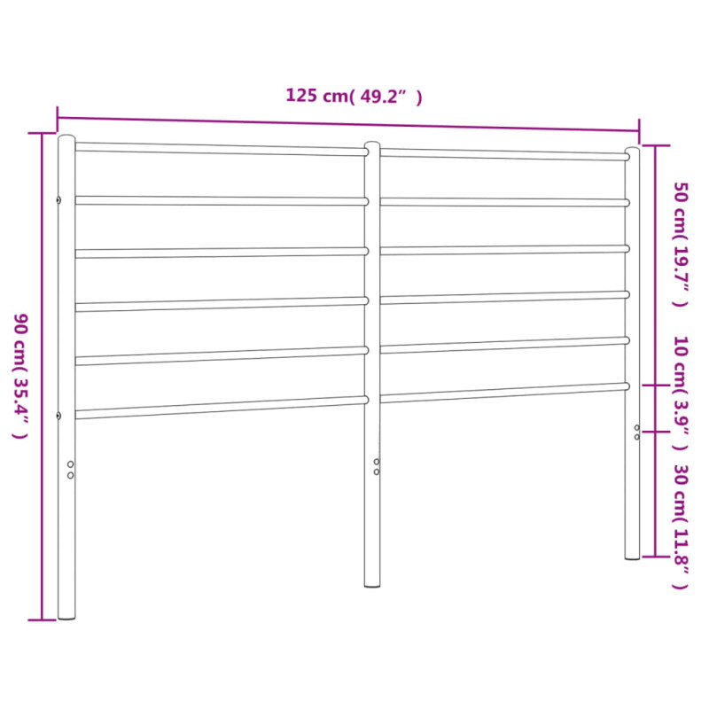 Metalowe wezgłowie, białe, 120 cm