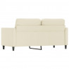 2-osobowa sofa, kremowy, 140 cm, sztuczna skóra