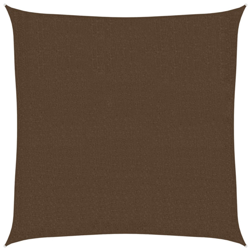 Żagiel przeciwsłoneczny, 160 g/m², brązowy, 3,6x3,6 m, HDPE