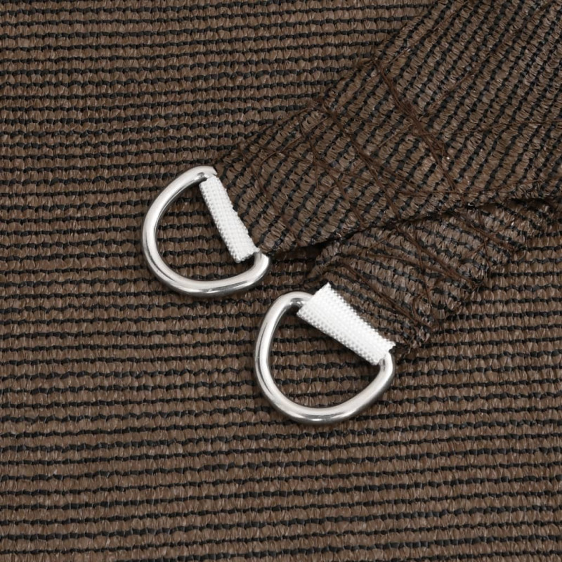 Żagiel przeciwsłoneczny, 160 g/m², brązowy, 3,6x3,6 m, HDPE