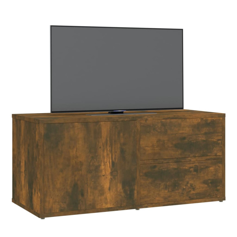 Szafka pod telewizor, przydymiony dąb, 80x34x36 cm