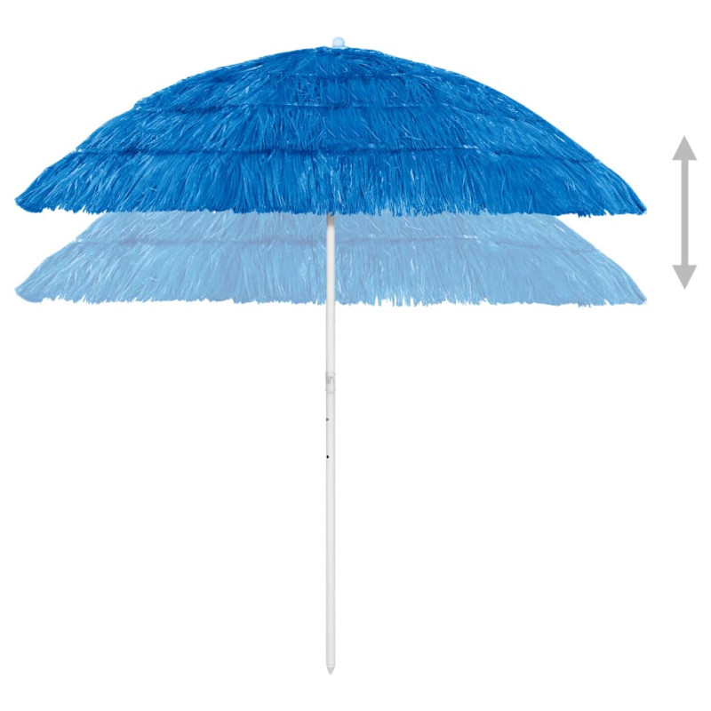 Parasol plażowy w hawajskim stylu, niebieski, 240 cm