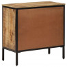Szafki, 2 szt., 70x35x70 cm, lite surowe drewno mango