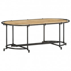 Stolik kawowy, 110x55x40 cm, lite surowe drewno mango