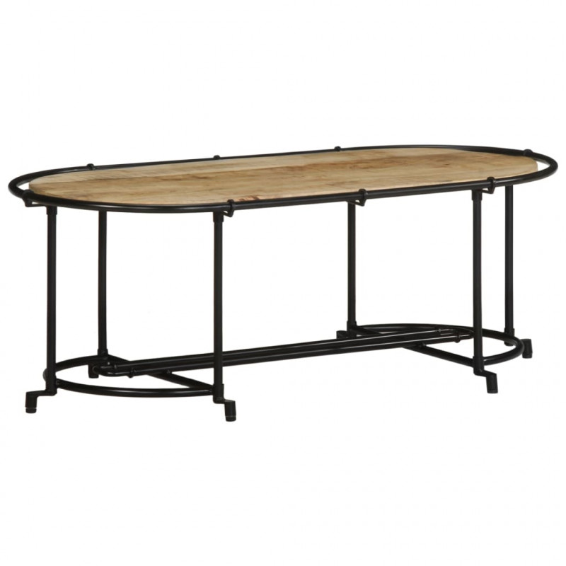 Stolik kawowy, 110x55x40 cm, lite surowe drewno mango
