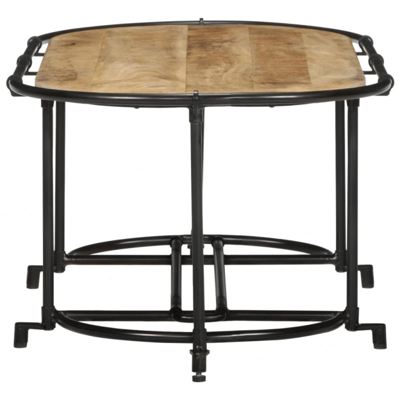 Stolik kawowy, 110x55x40 cm, lite surowe drewno mango