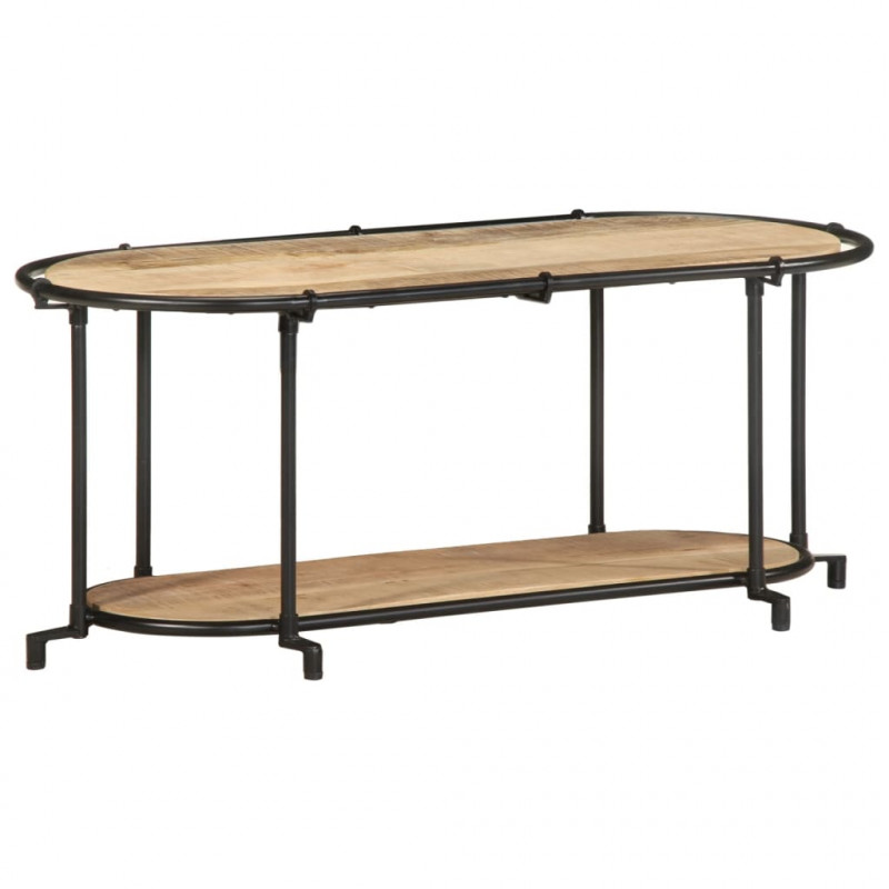 Szafka pod TV, 100x42x40 cm, lite surowe drewno mango