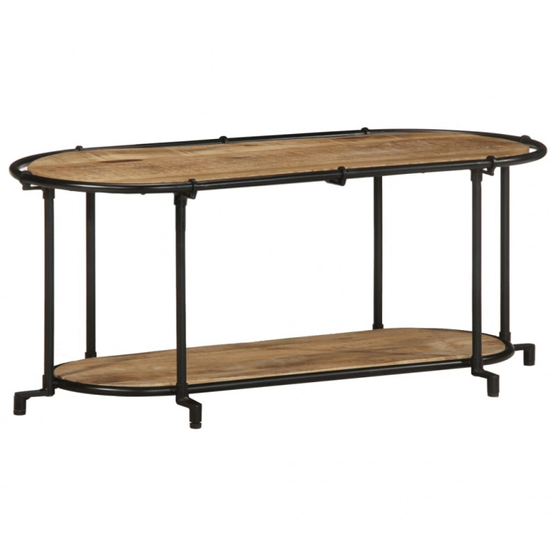 Szafka pod TV, 100x42x40 cm, lite surowe drewno mango