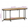 Szafka pod TV, 100x42x40 cm, lite surowe drewno mango