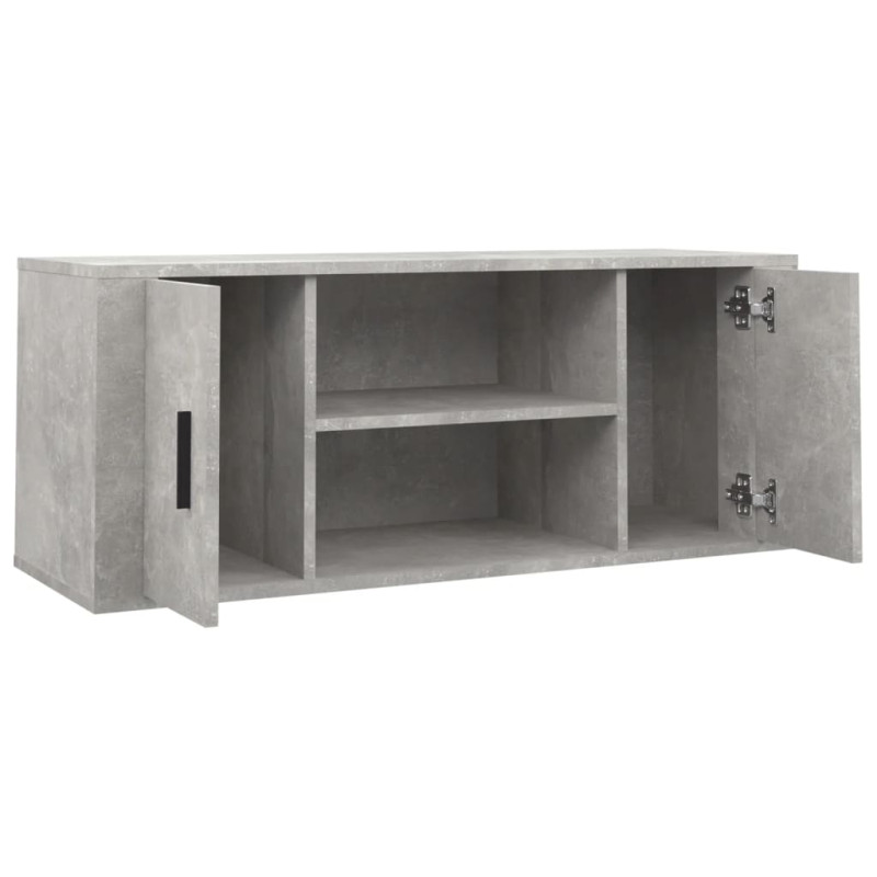 Szafka pod TV, szarość betonu, 100x35x40 cm