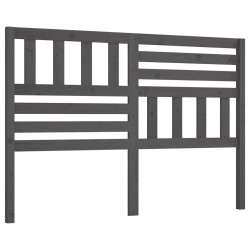 Wezgłowie łóżka, szare, 166x4x100 cm, lite drewno sosnowe