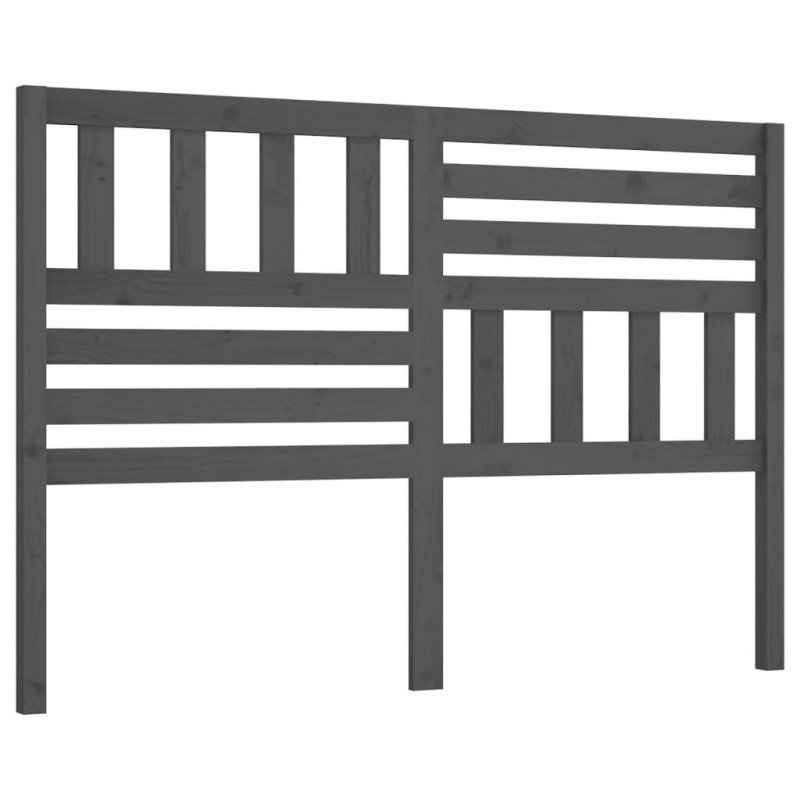 Wezgłowie łóżka, szare, 166x4x100 cm, lite drewno sosnowe