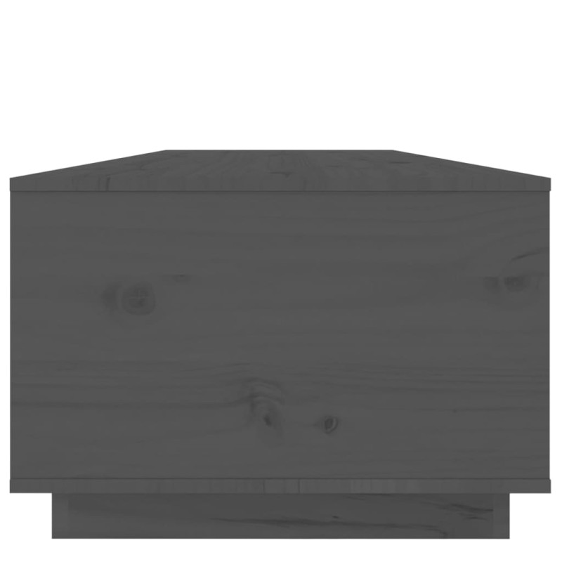 Stolik kawowy, szary, 100x50x35 cm, lite drewno sosnowe