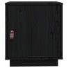 Szafki nocne, 2 szt., czarne, 40x34x45 cm, lite drewno sosnowe