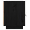Szafki nocne, 2 szt., czarne, 40x34x45 cm, lite drewno sosnowe